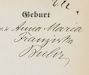 Anna Maria Franziska Buhr's birth certificate